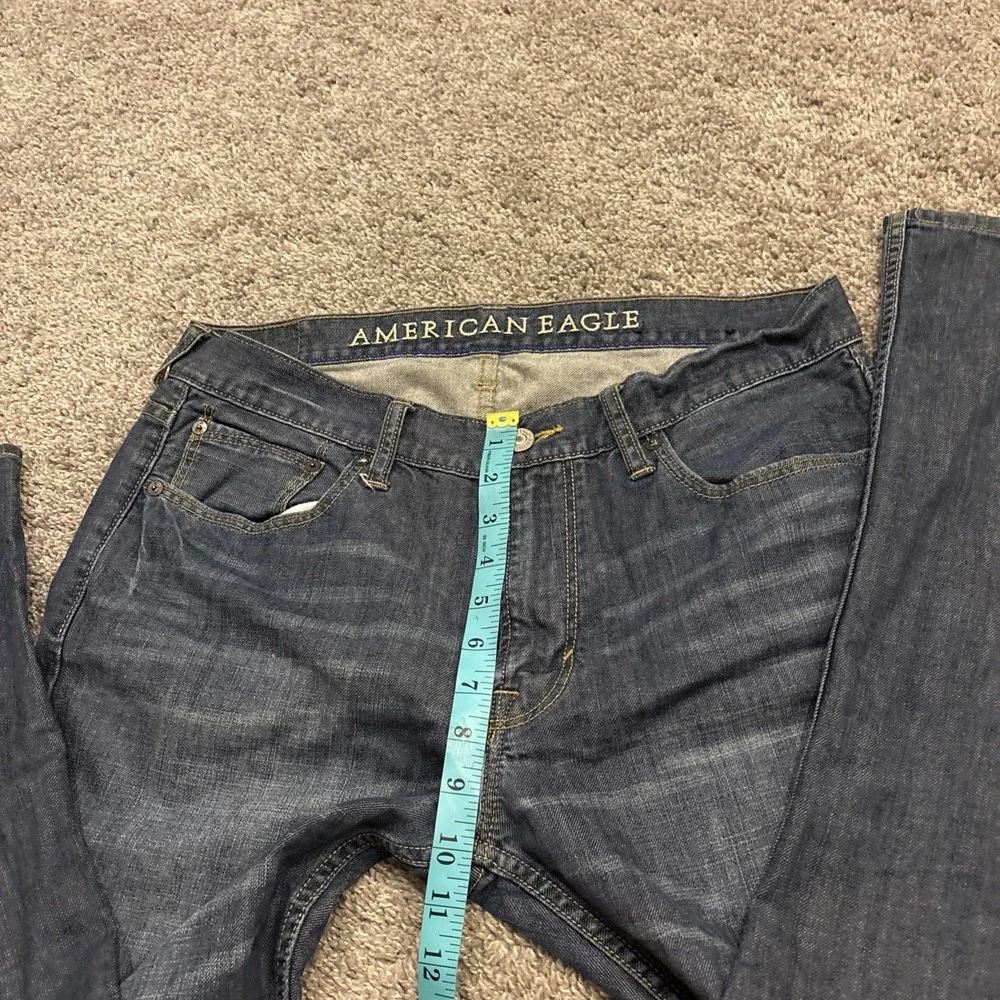 American Eagle Low Rise Boot Cut Jeans Mens 33x30 Blue Wide Leg Denim Y2k Rare